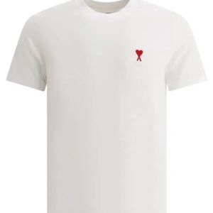 Ami White and Red Short Sleeve Tees